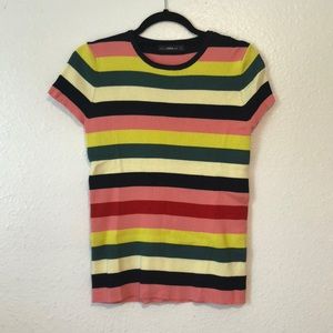 ZARA knit striped top - crew neck summer top!